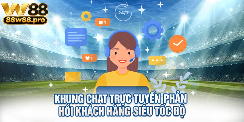 Khung chat trực tuyến phản hồi khách hàng siêu tốc độ