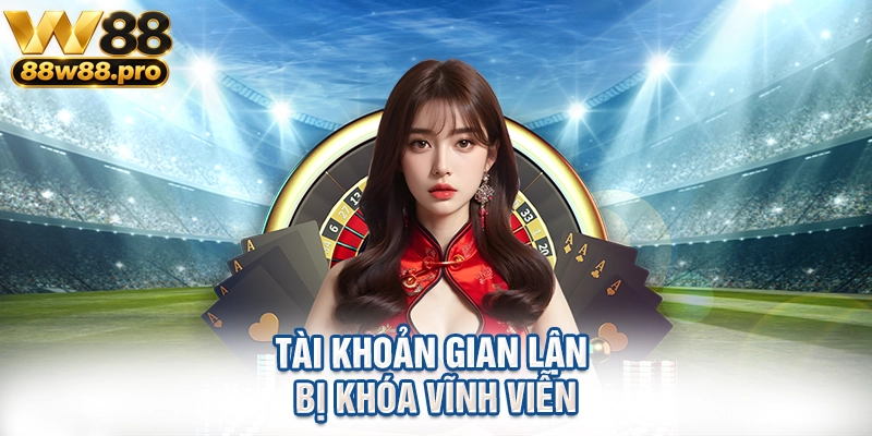 Tài khoản gian lận bị khóa vĩnh viễn