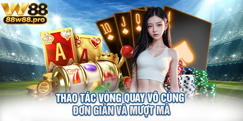 Thao tác vòng quay vô cùng đơn giản và mượt mà